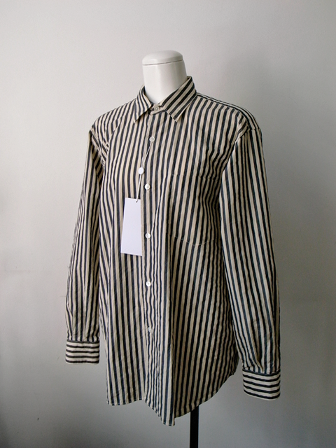 COMOLI Navy Stripe Shirts | 山口ストアー