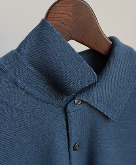 AURALEE Wool Cashmere High Gauge Knit Polo | 山口ストアー