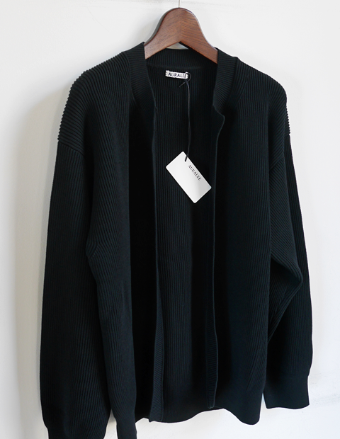 AURALEE Super Hard Twist Rib Knit Cardigan | 大阪心斎橋のメンズ ...