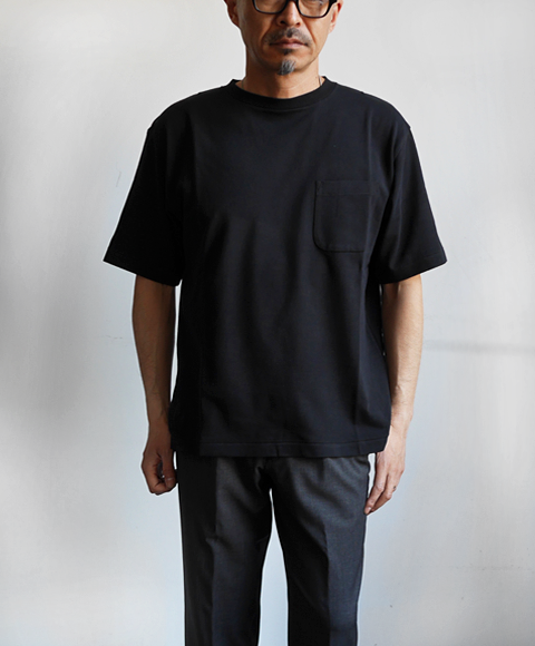 【2色セット】COMOLI コットンシルク 裏毛 半袖 クルー  Tシャツサイズ1
