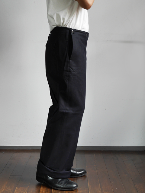 お洋服について1940's French Navy wool sports pants