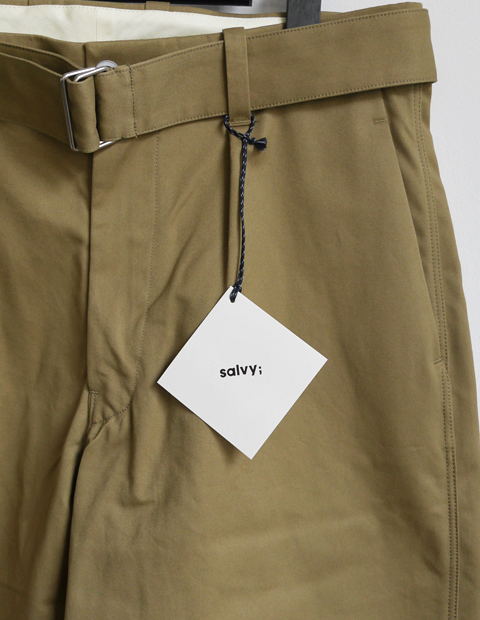 salvy; Bizen No.1 Twill Belted Wide Trousers | 山口ストアー