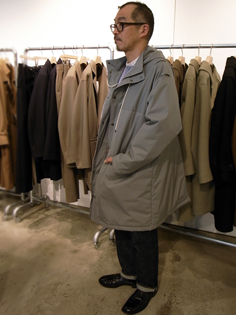 AURALEE Finx Nylon OX Batting Hooded Coat | 大阪心斎橋のメンズ洋服