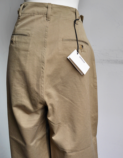 AURALEE Washed Finx Chino Wide Pants | 山口ストアー