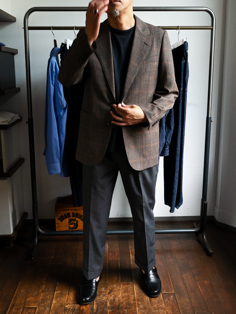 AURALEE Bluefaced Wool Check Jacket & Wide Slacks | 大阪心斎橋の ...