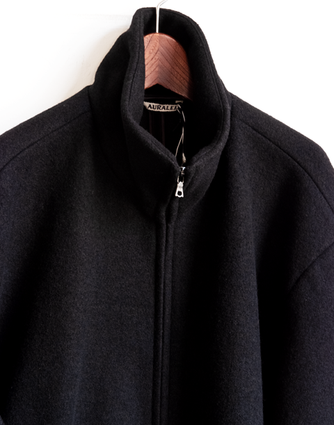 AURALEE Wool Ling Yarn Milled Jersey Zip Blouson | 大阪心斎橋の 