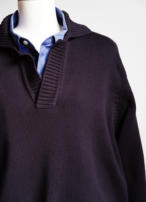 AURALEE Cotton Cord Plating Knit Skipper | 大阪心斎橋のメンズ洋服 ...