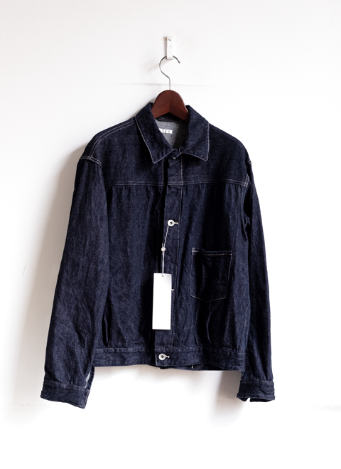 【売り値】COMOLI デニムワークジャケット (NAVY) サイズ4 Gジャン/デニムジャケット