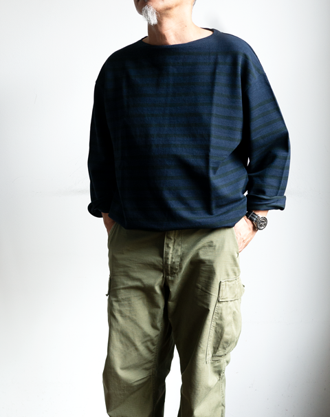 blurhms ROOTSTOCK　NAVY Basque バスクシャツ肩幅57