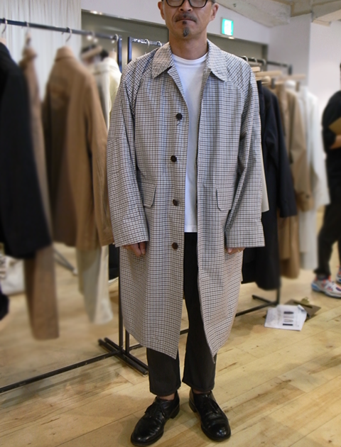 AURALEE Finx Weather Cloth Check Coat | 大阪、心斎橋のメンズ洋服 