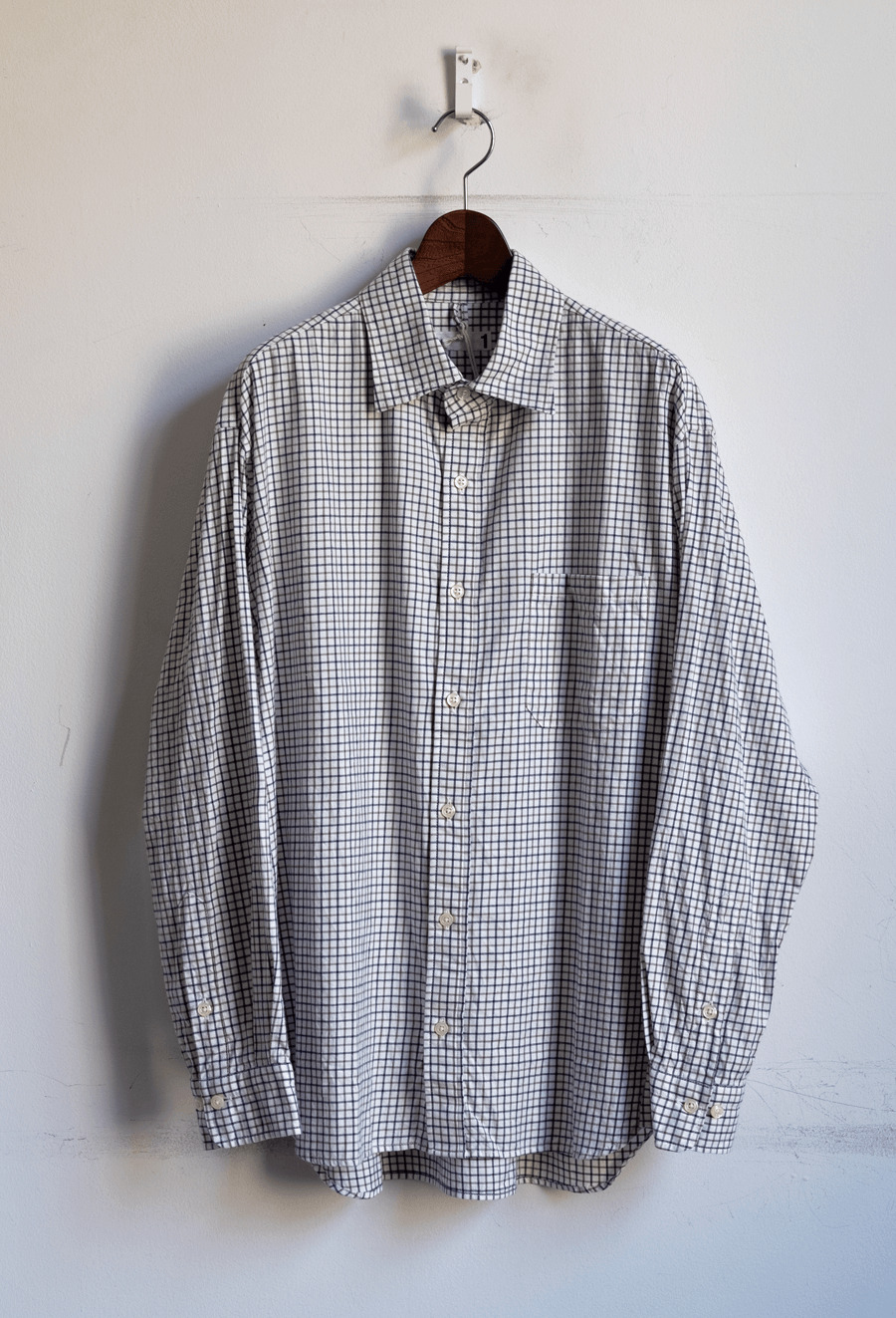 ts(s) Brushed Plaid Cotton Baggy Fit Shirt