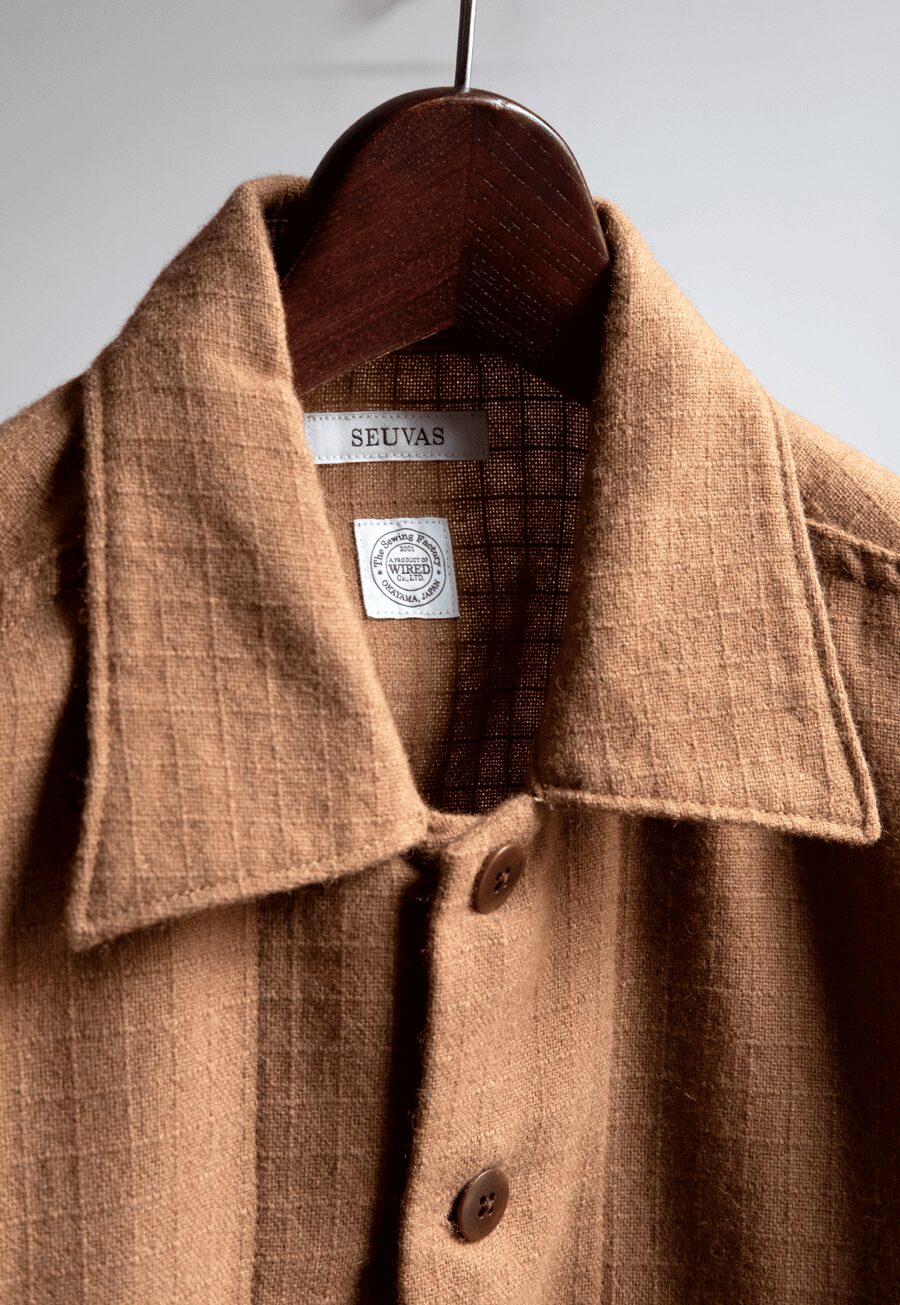 SEUVAS  RIP-STOP WOOL CPO SHIRT