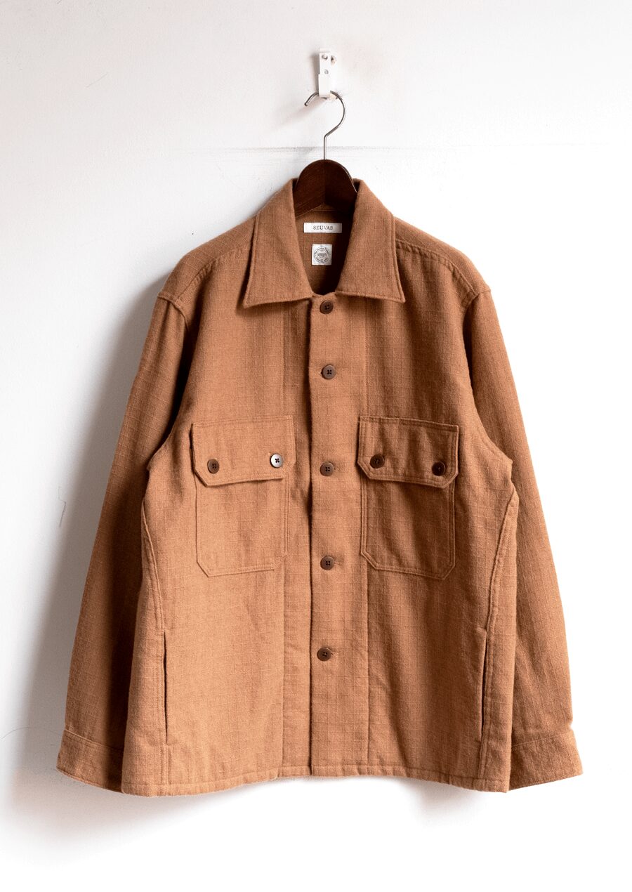 SEUVAS  RIP-STOP WOOL CPO SHIRT