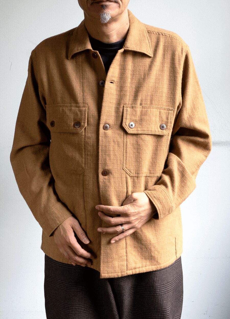 SEUVAS  RIP-STOP WOOL CPO SHIRT