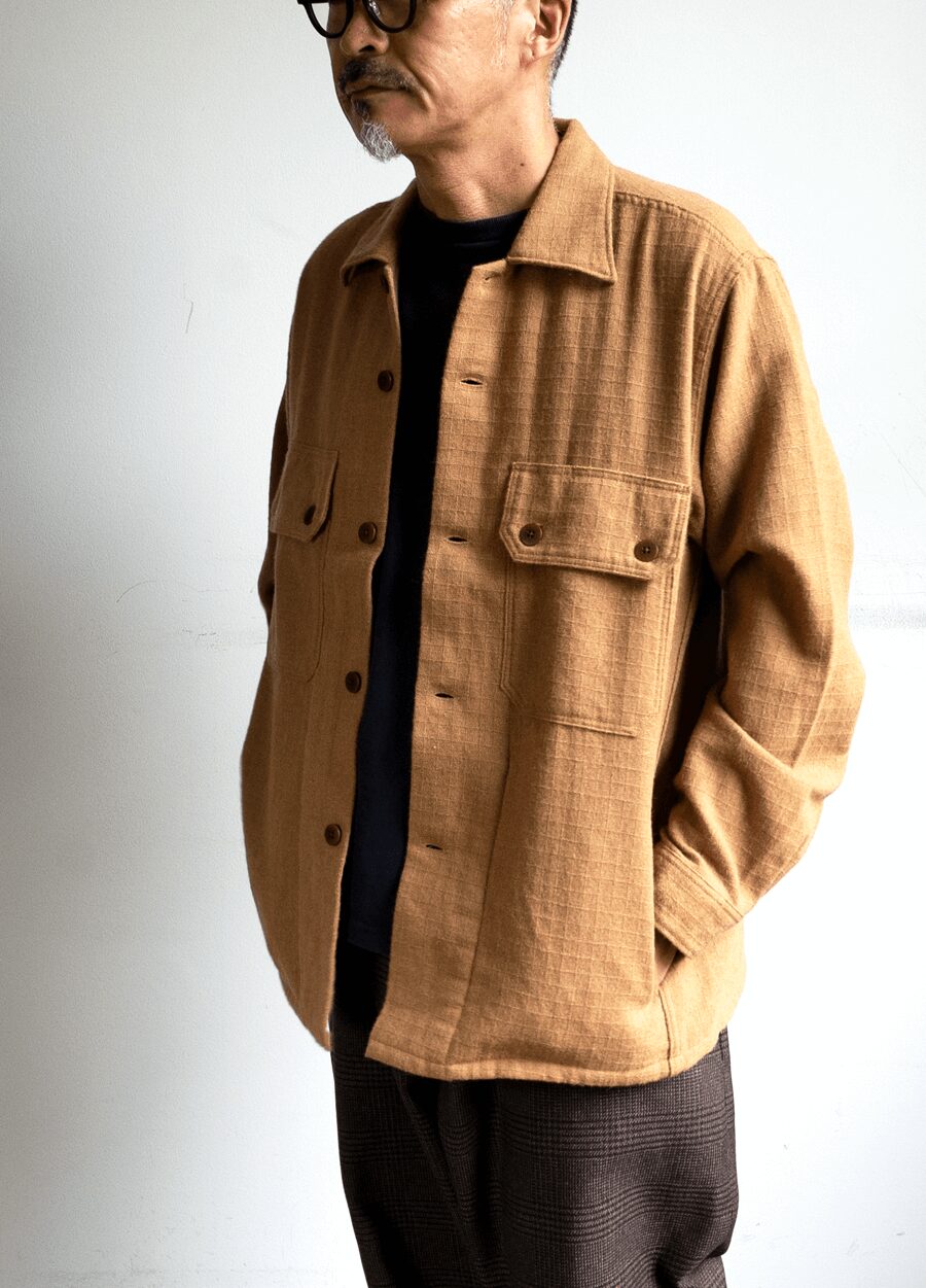 SEUVAS  RIP-STOP WOOL CPO SHIRT