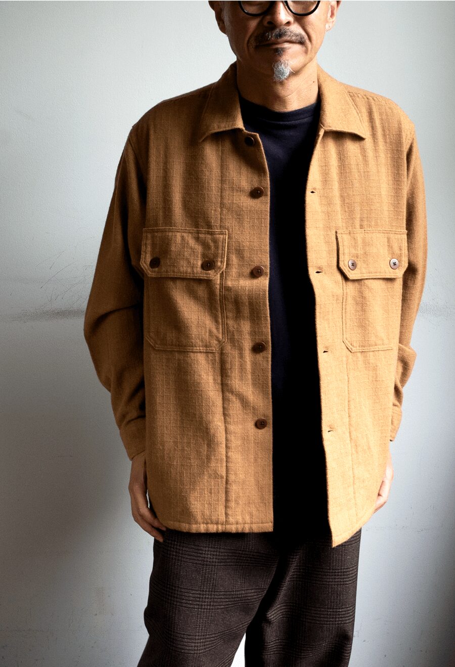 SEUVAS  RIP-STOP WOOL CPO SHIRT