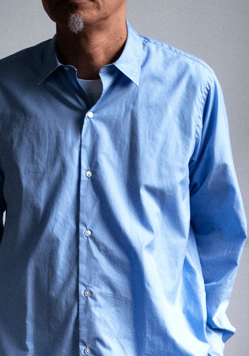 HEUGN  Sax Blue Regular Collar Shirt “James”