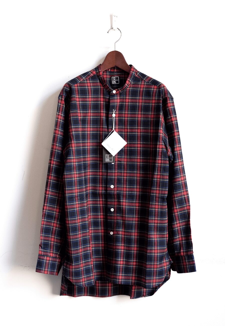 1205  Tartan Check Band Collar Shirt “OBAN”