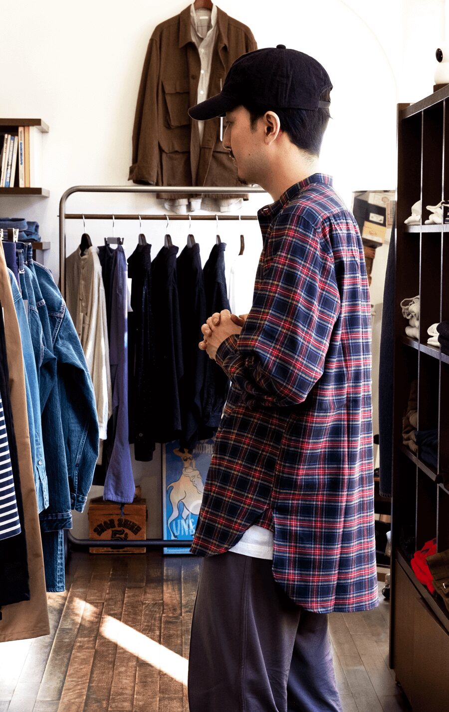 1205  Tartan Check Band Collar Shirt “OBAN”