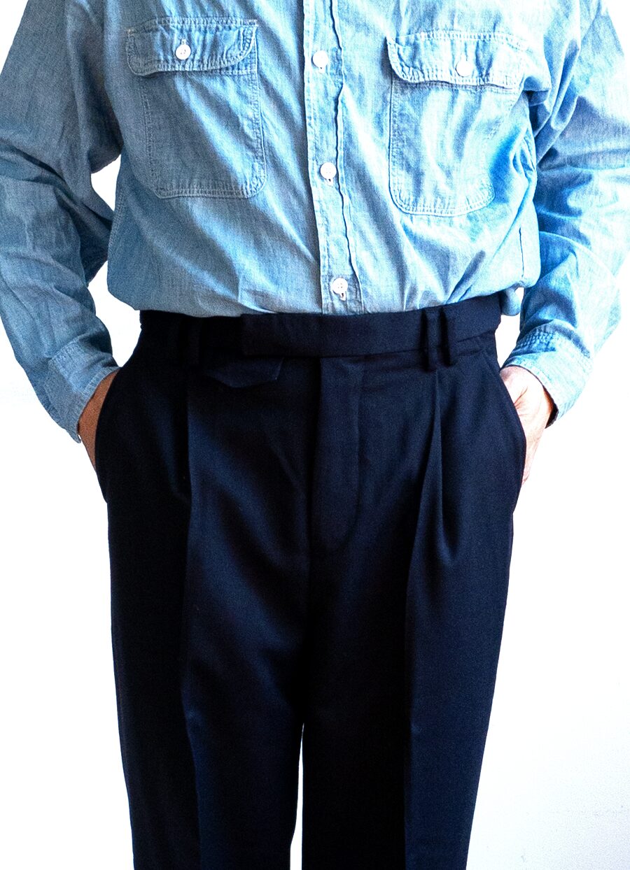 KHAKI-NAVY × YAMAGUCHI STORE  Officer Trousers “Issac”