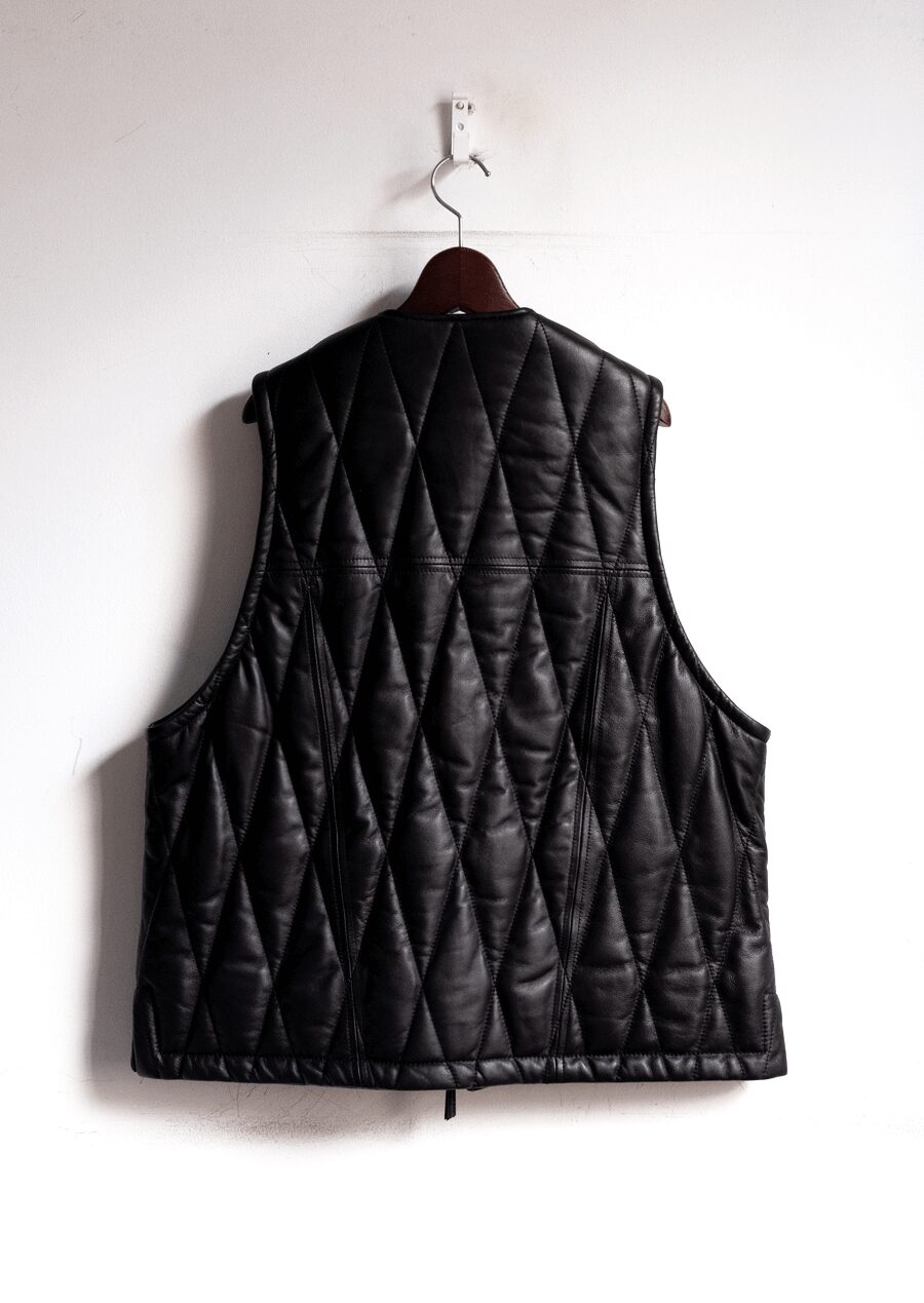 CCU　SHEEP LEATHER QUILTED VEST