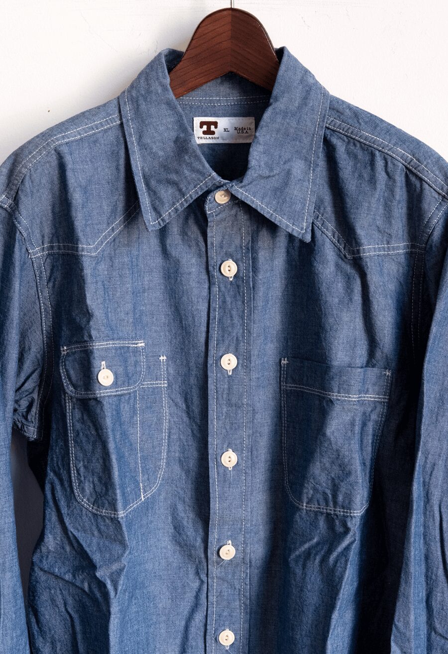 TELLASON　5.5oz TOPPER CHAMBRAY SHIRT