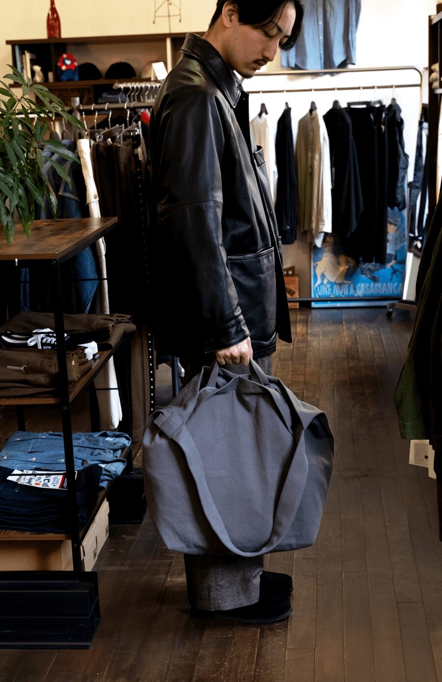 ERA.　HOMMA HERRINGBONE BIG SHOULDER BAG