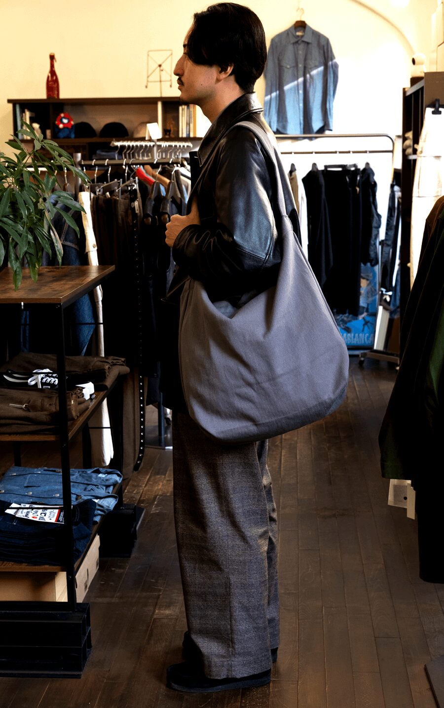 ERA.　HOMMA HERRINGBONE BIG SHOULDER BAG