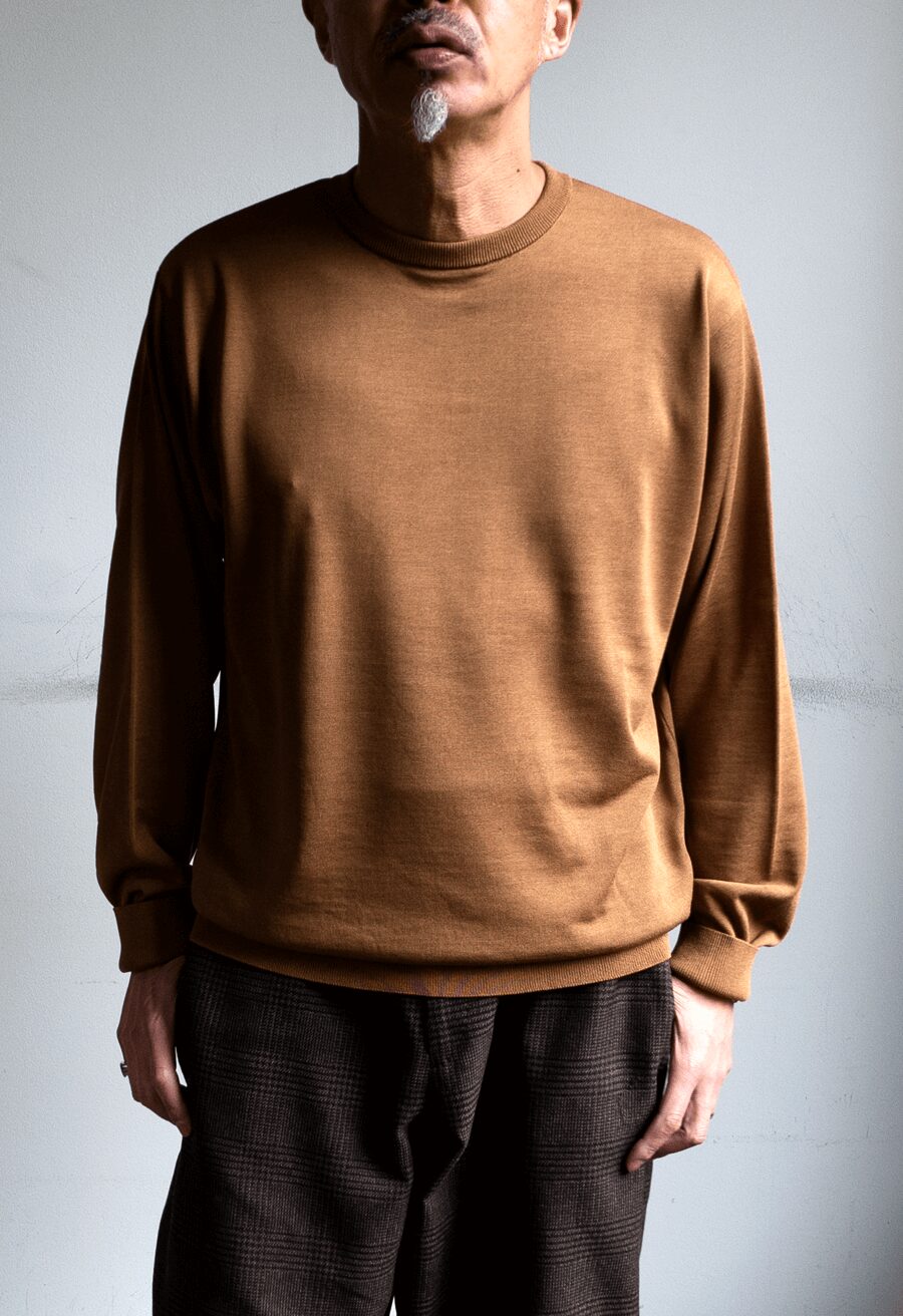 yonetomi NEW BASIC 　SILK KNIT PULLOVER 山口ストアー色替え別注