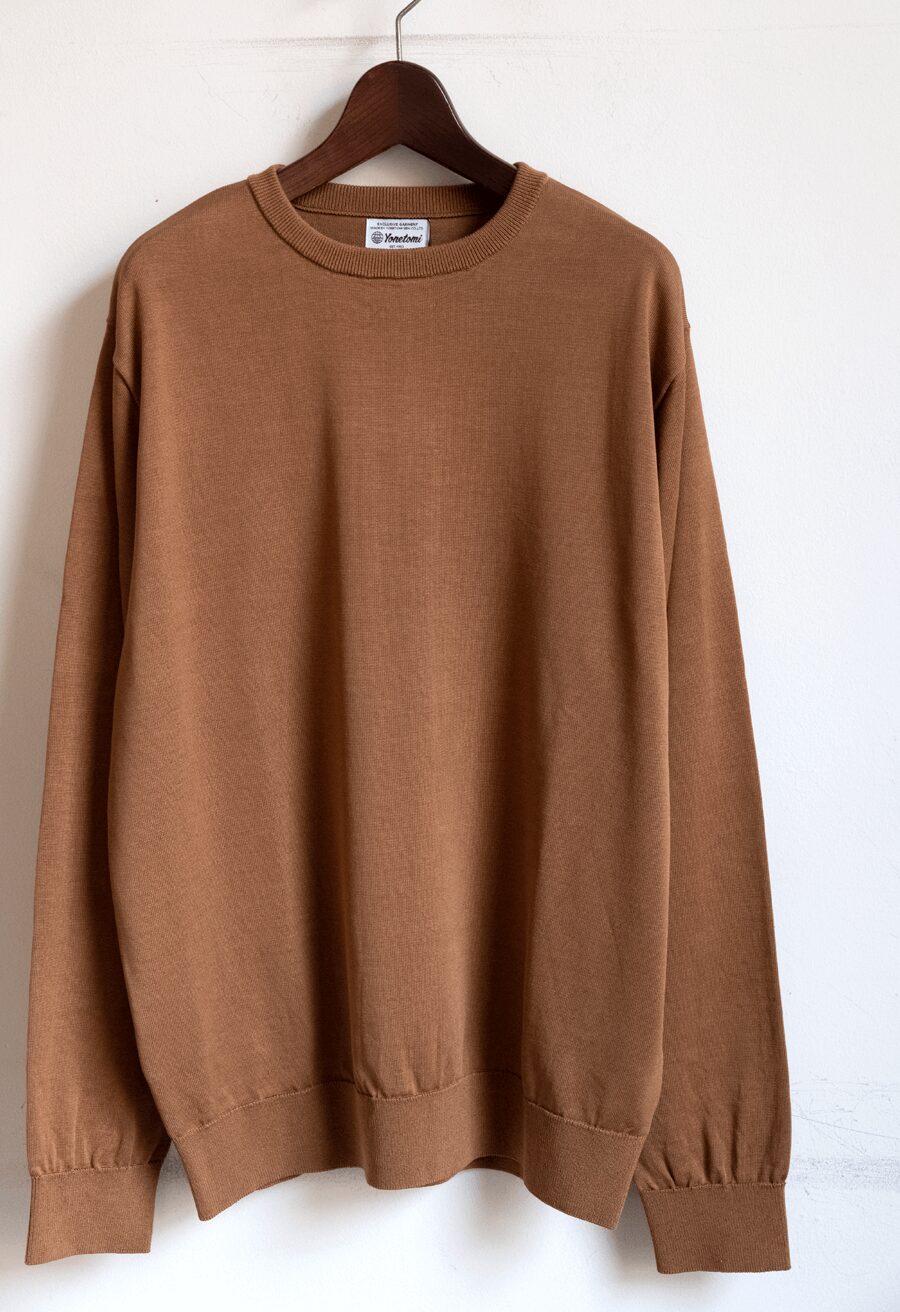 yonetomi NEW BASIC 　SILK KNIT PULLOVER 山口ストアー色替え別注