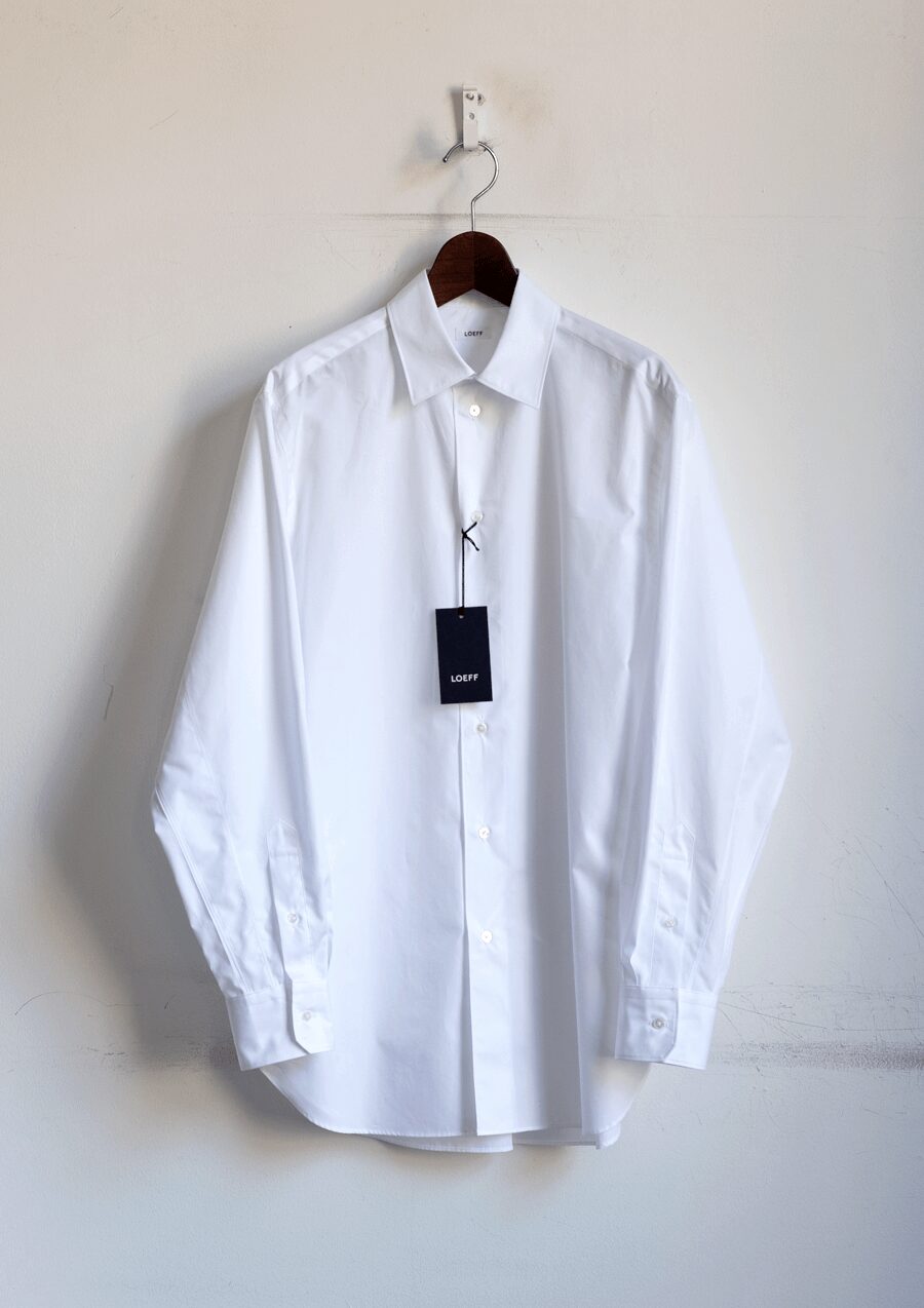 LOEFF　COTTON BROAD REGULAR COLLAR SHIRTS