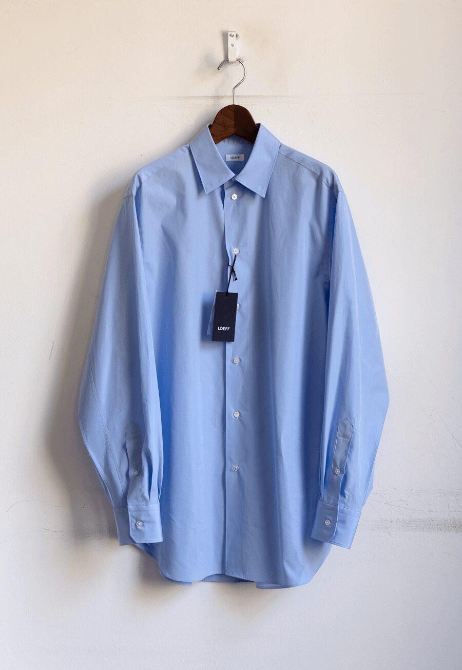 LOEFF　COTTON BROAD REGULAR COLLAR SHIRTS